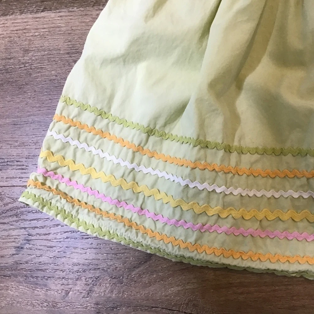 GYMBOREE Dress Size 4 Easter Spring Summer Sun Tank Ric Rac Cotton